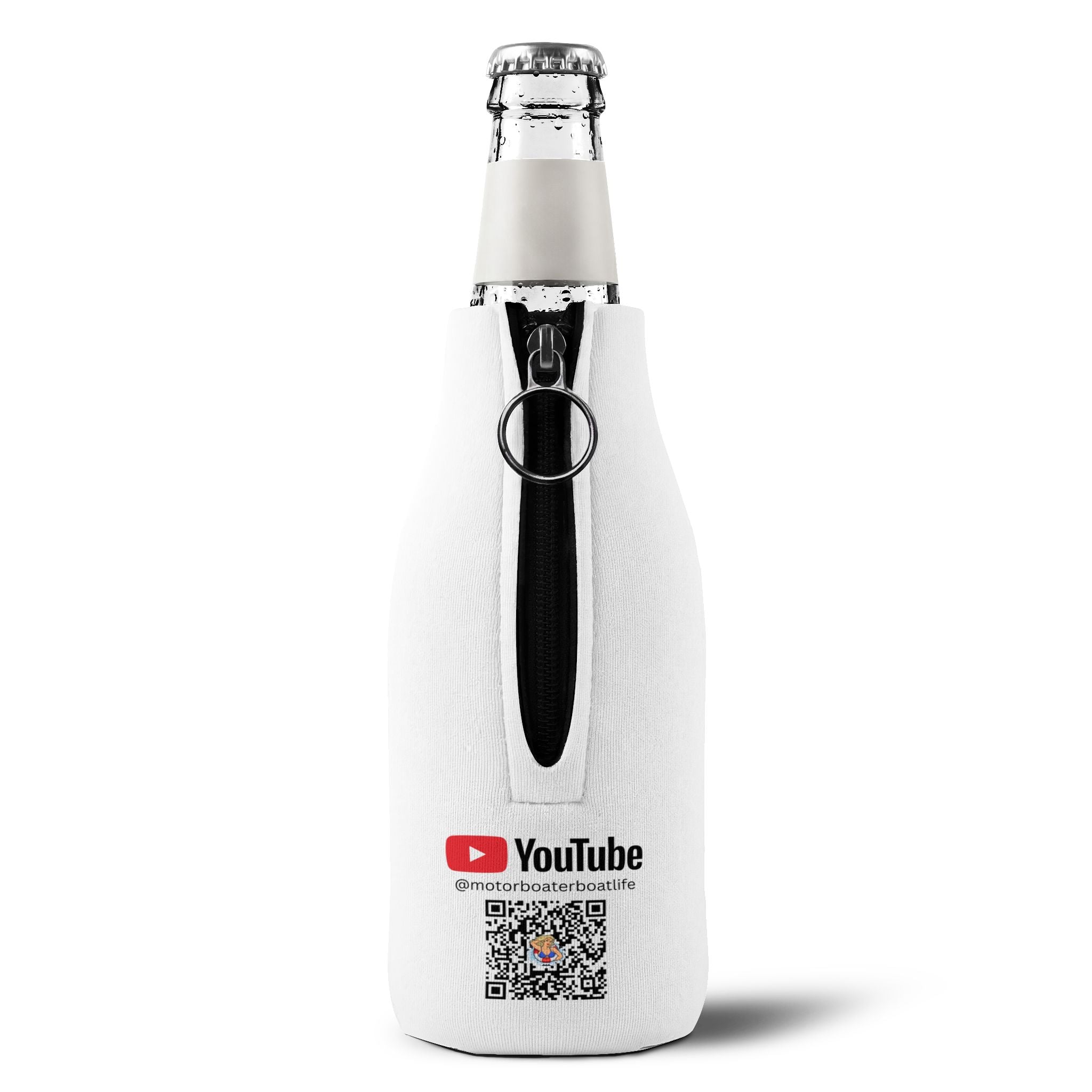 Dirty Oar Zip-Up Bottle Cooler Sleeve - Neoprene Cooler with Logo