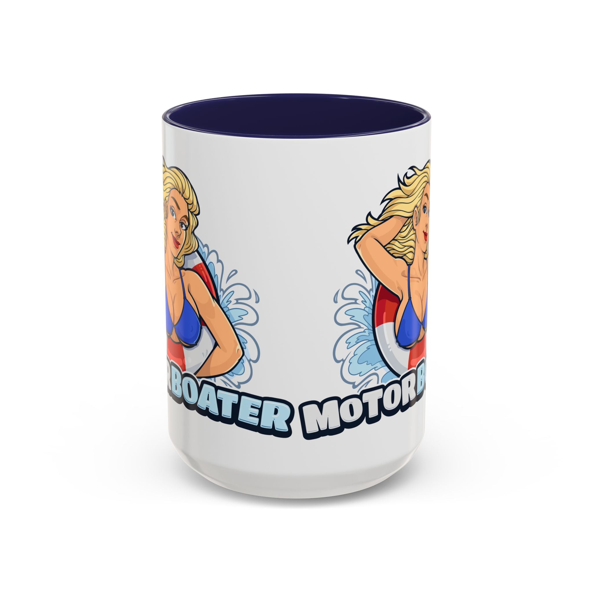 MotorBoater Coffee Mug — Pinup Bikini Nautical Accent Mug
