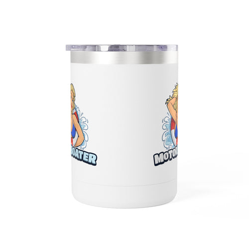 Motor Boater 15oz Travel Mug — Retro Pin-Up Boat Lover Tumbler