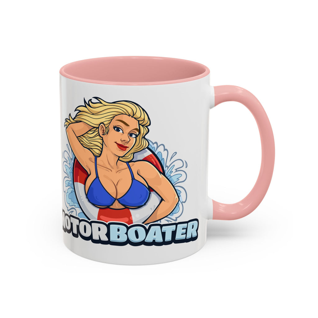 MotorBoater Coffee Mug — Pinup Bikini Nautical Accent Mug