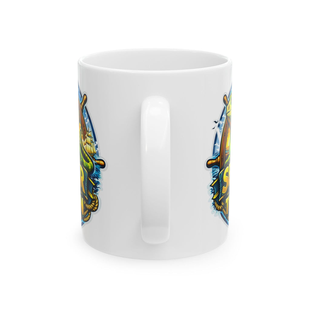 Chameleon Nautical Mug – "Seeker of the Sun" Ceramic Coffee Cup (11oz/15oz)