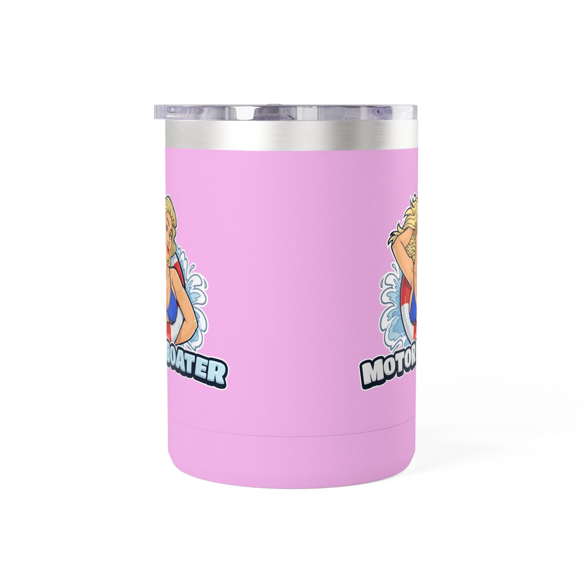 Motor Boater 15oz Travel Mug — Retro Pin-Up Boat Lover Tumbler