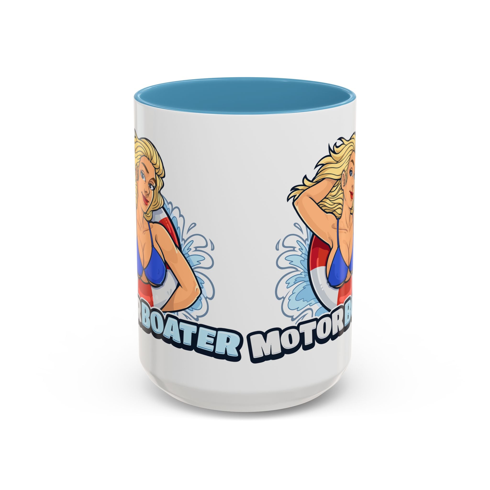 MotorBoater Coffee Mug — Pinup Bikini Nautical Accent Mug
