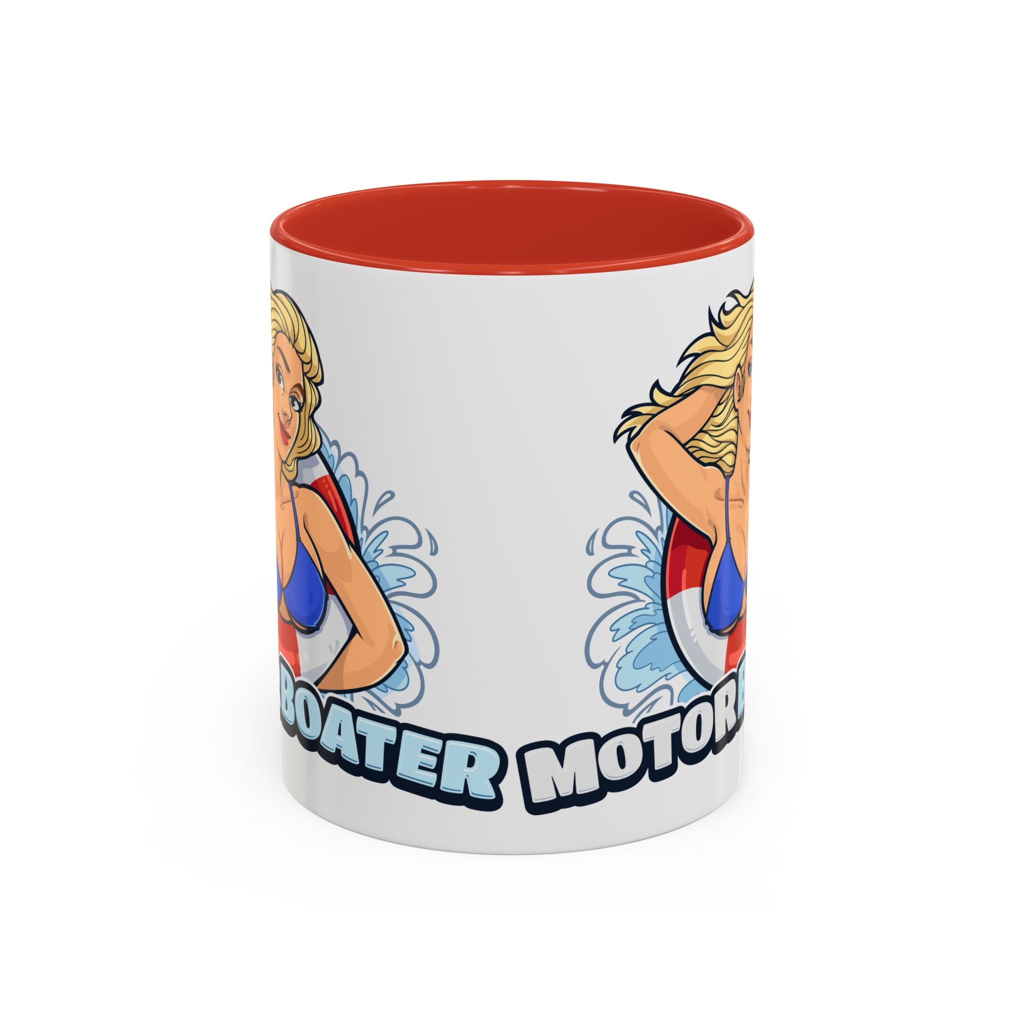 MotorBoater Coffee Mug — Pinup Bikini Nautical Accent Mug