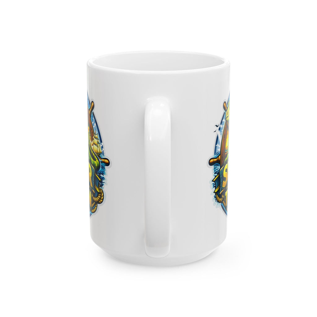 Chameleon Nautical Mug – "Seeker of the Sun" Ceramic Coffee Cup (11oz/15oz)