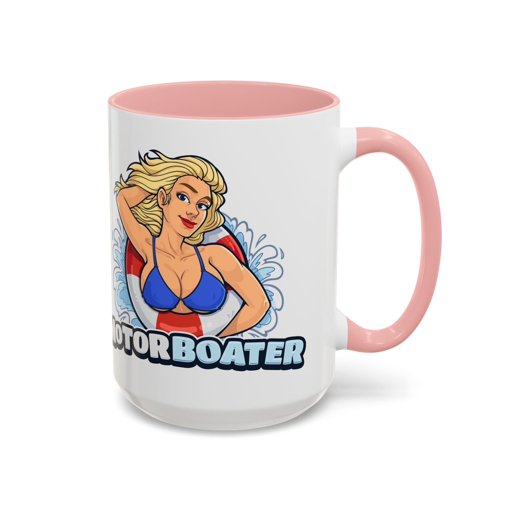 MotorBoater Coffee Mug — Pinup Bikini Nautical Accent Mug