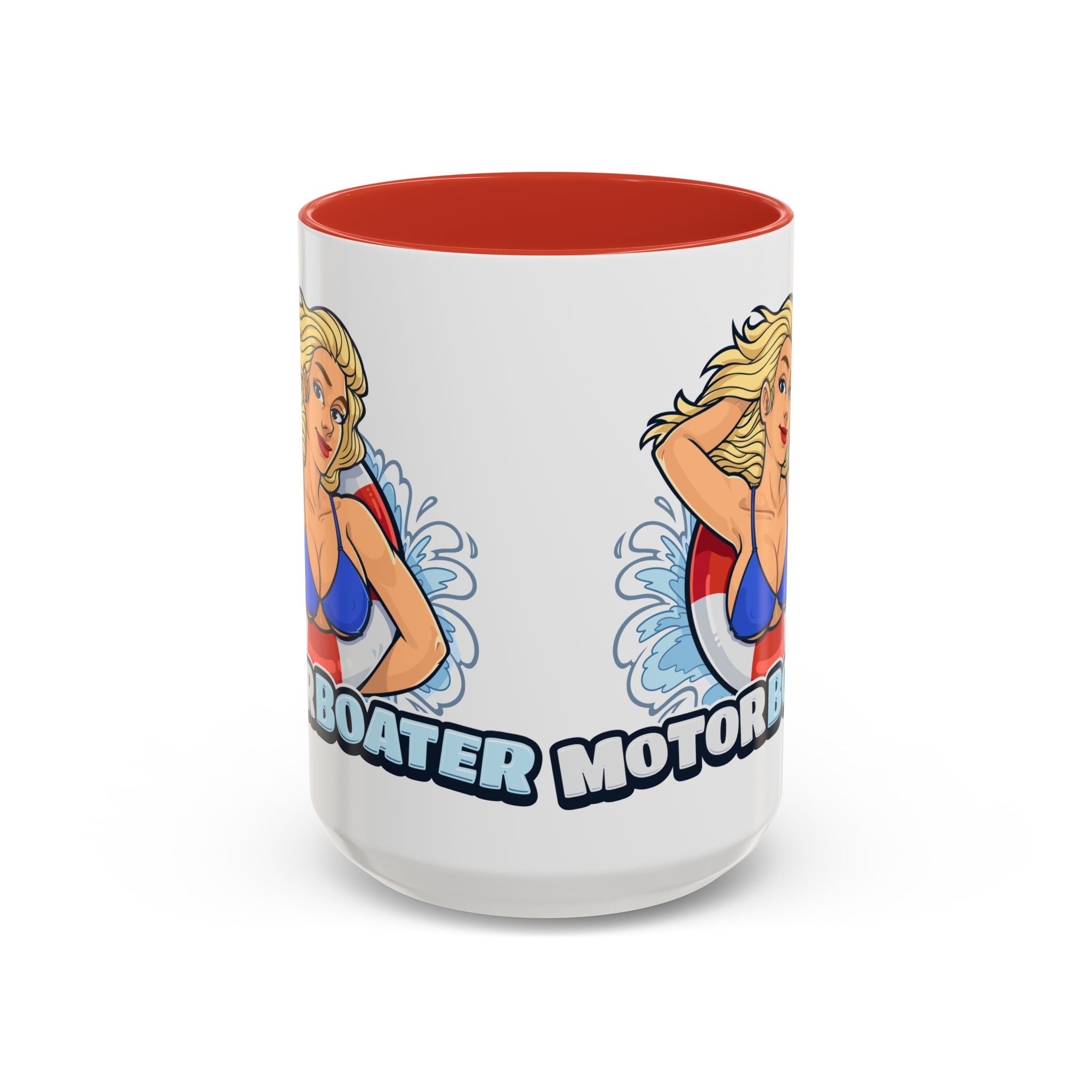 MotorBoater Coffee Mug — Pinup Bikini Nautical Accent Mug