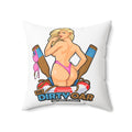 Pinup Chauffeur Pillow —The Dirty Oar Logo Decorative Throw Pillow