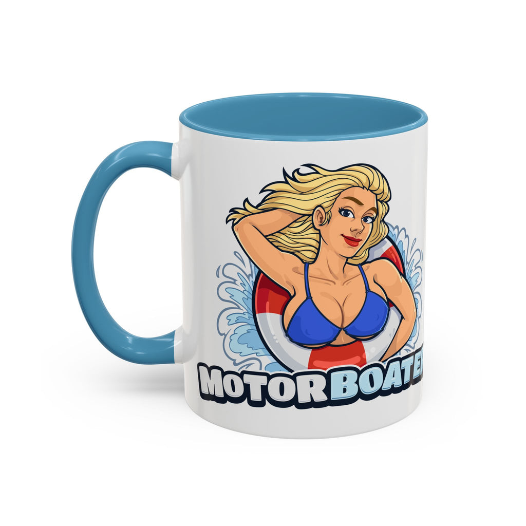 MotorBoater Coffee Mug — Pinup Bikini Nautical Accent Mug