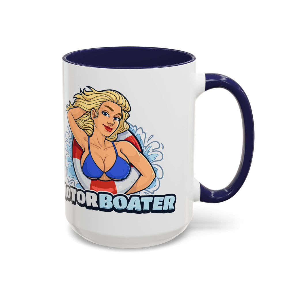 MotorBoater Coffee Mug — Pinup Bikini Nautical Accent Mug