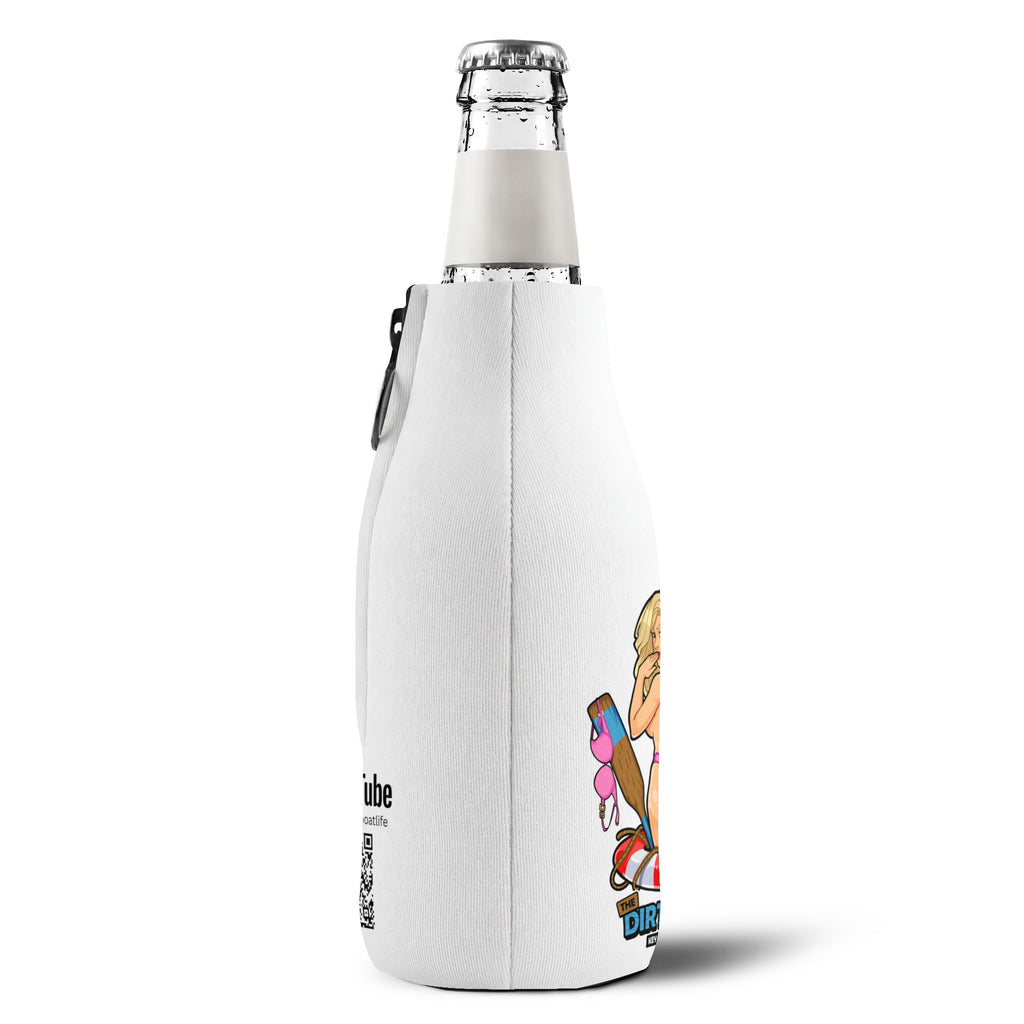 Dirty Oar Zip-Up Bottle Cooler Sleeve - Neoprene Cooler with Logo