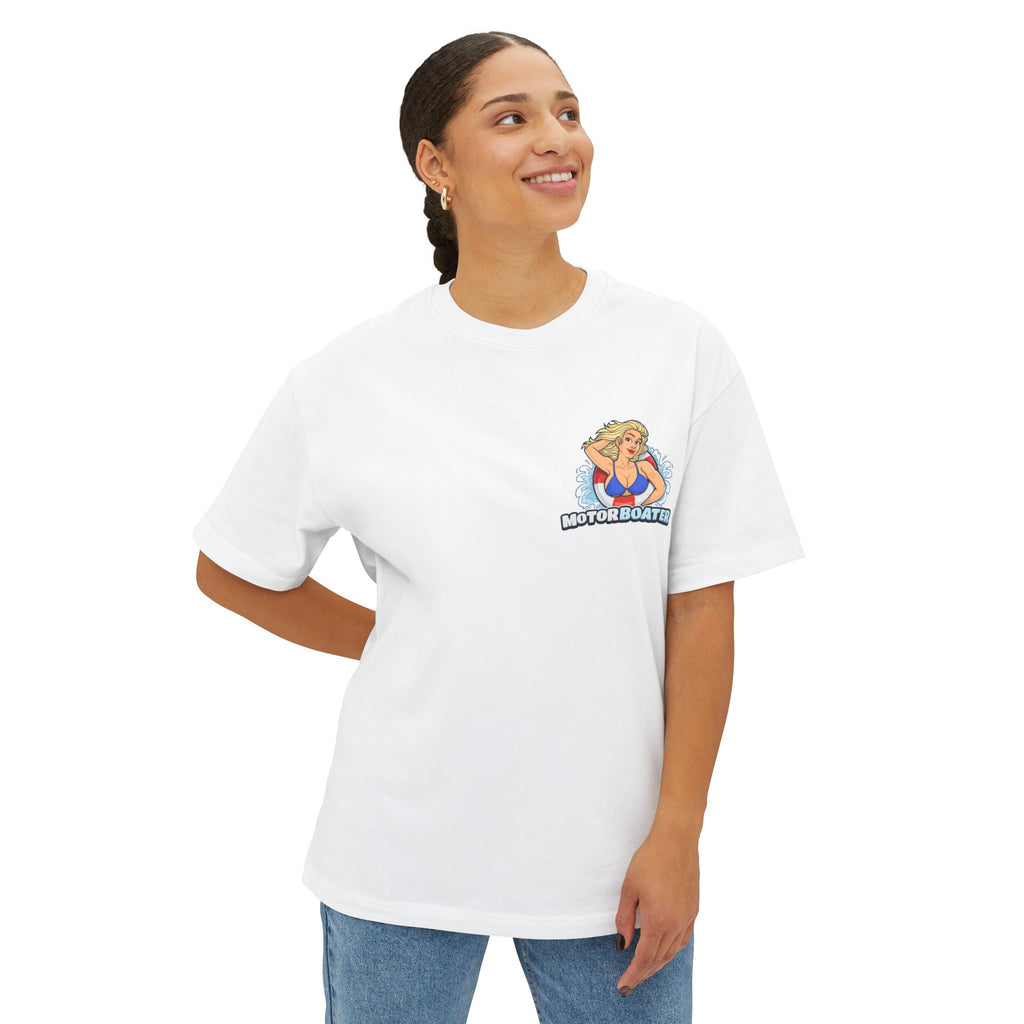 Motor Boater Graphic Tee — Retro Pinup Boat Crew T‑Shirt