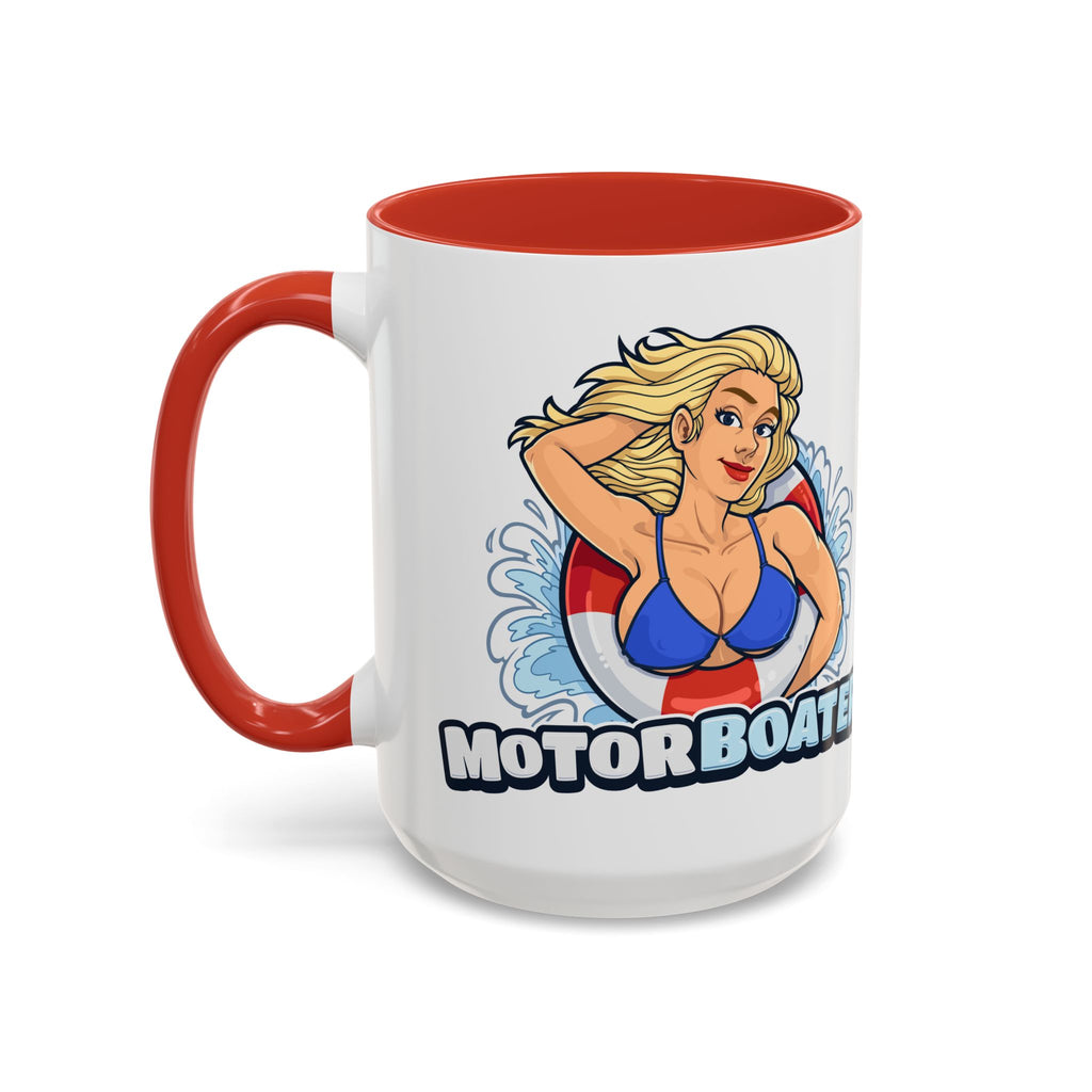 MotorBoater Coffee Mug — Pinup Bikini Nautical Accent Mug