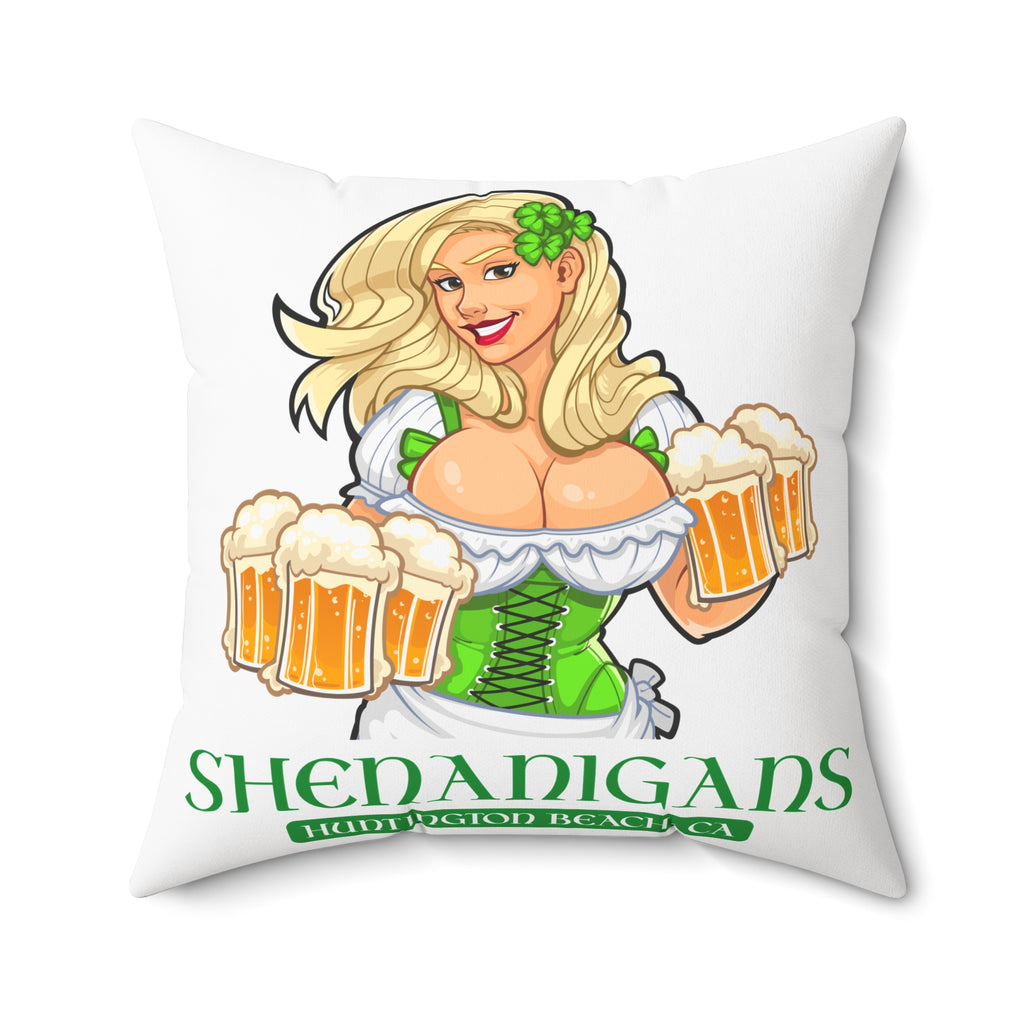 Pinup Chauffeur Pillow — Shenanigans Logo Decorative Throw Pillow