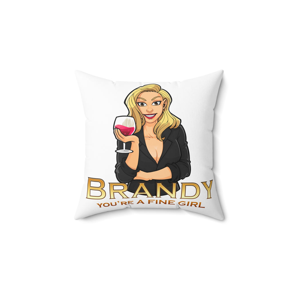 Pinup Chauffeur Pillow — Brandy, Your a Fine Girl Logo Decorative Throw Pillow