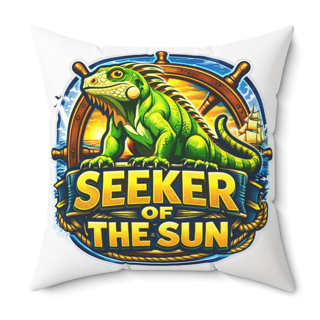 Pinup Chauffeur Pillow — Seeker of the Sun Logo Decorative Throw Pillow