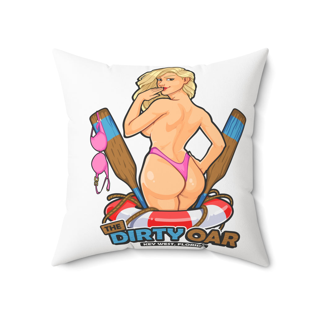 Pinup Chauffeur Pillow —The Dirty Oar Logo Decorative Throw Pillow
