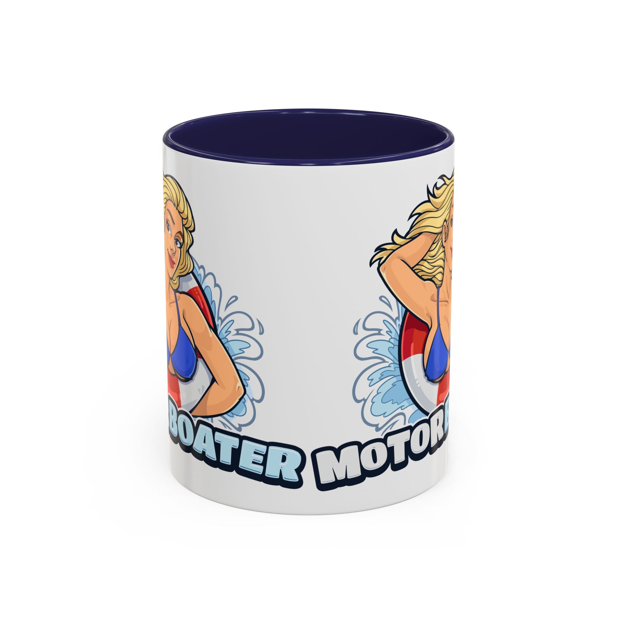 MotorBoater Coffee Mug — Pinup Bikini Nautical Accent Mug