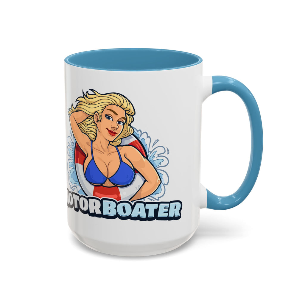 MotorBoater Coffee Mug — Pinup Bikini Nautical Accent Mug