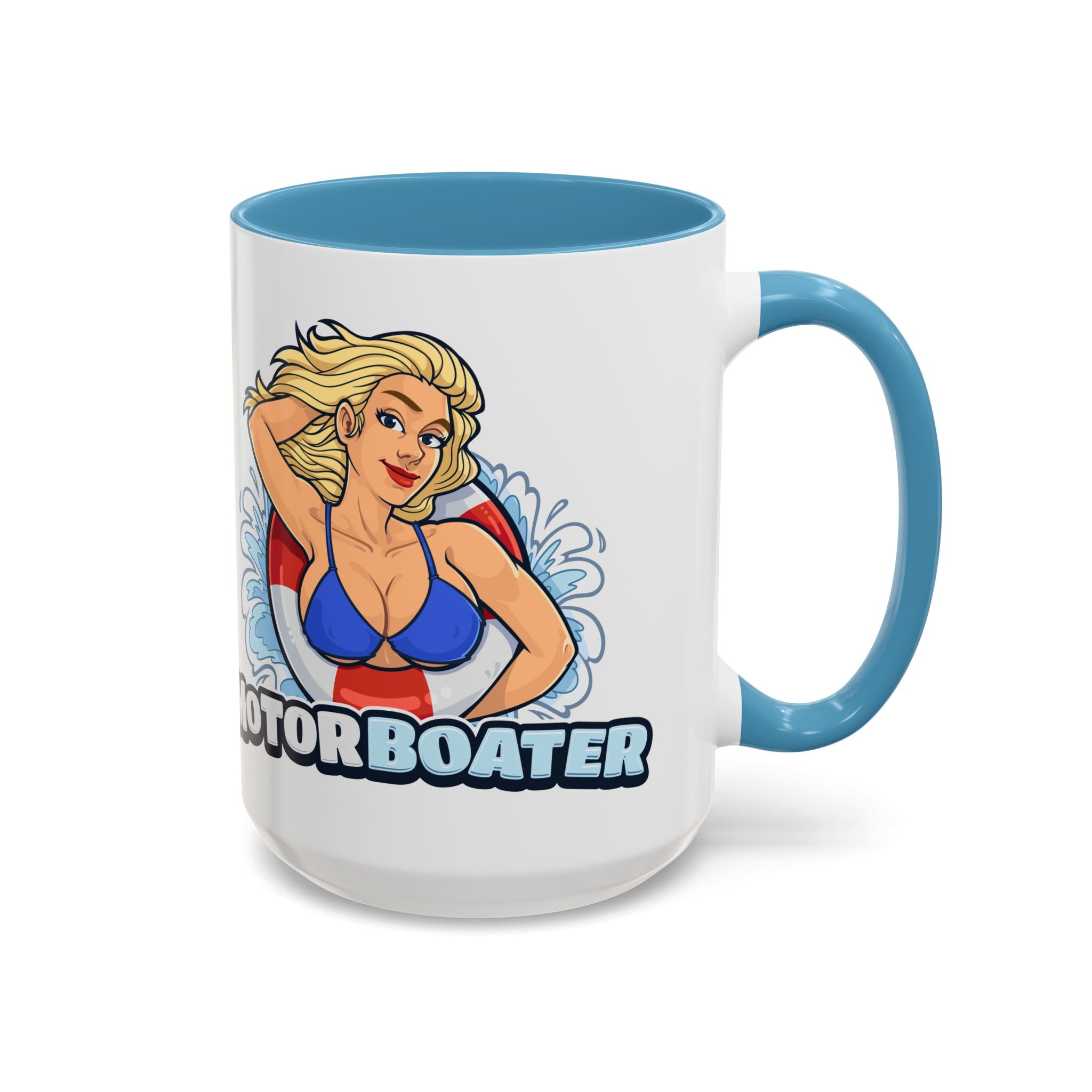 MotorBoater Coffee Mug — Pinup Bikini Nautical Accent Mug