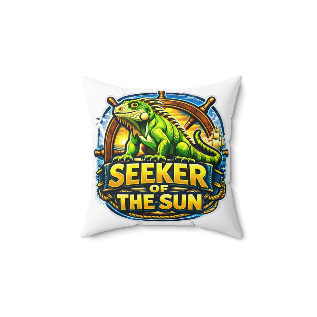 Pinup Chauffeur Pillow — Seeker of the Sun Logo Decorative Throw Pillow