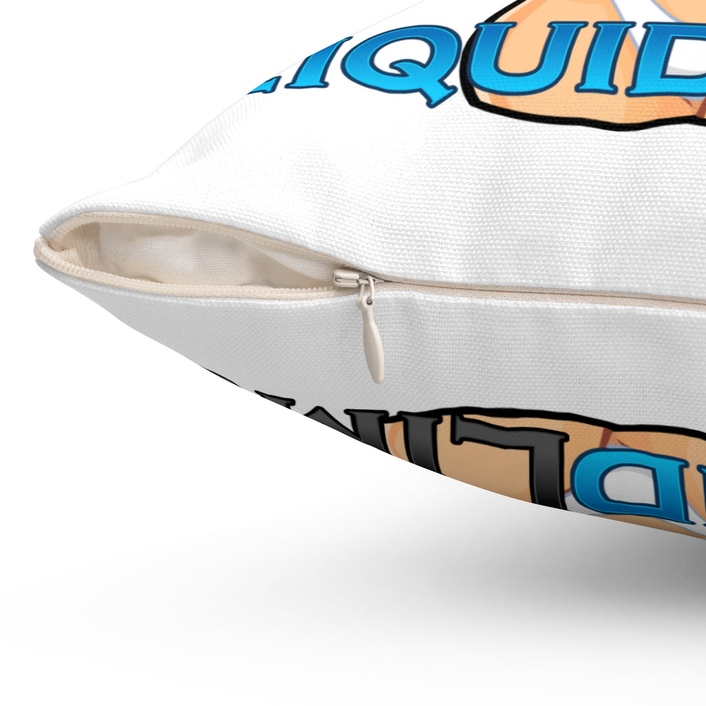 Pinup Chauffeur Pillow — Liquid Limo Logo Decorative Throw Pillow