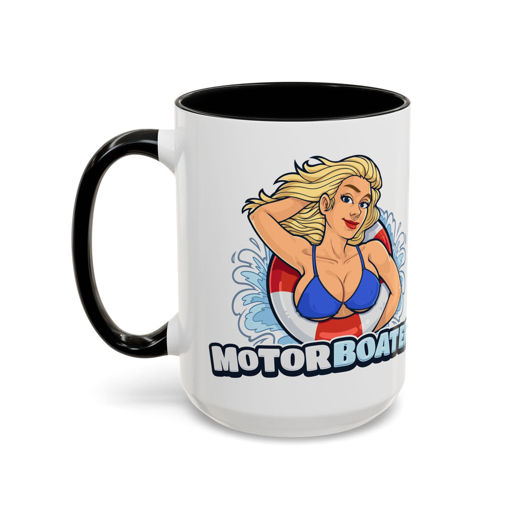 MotorBoater Coffee Mug — Pinup Bikini Nautical Accent Mug