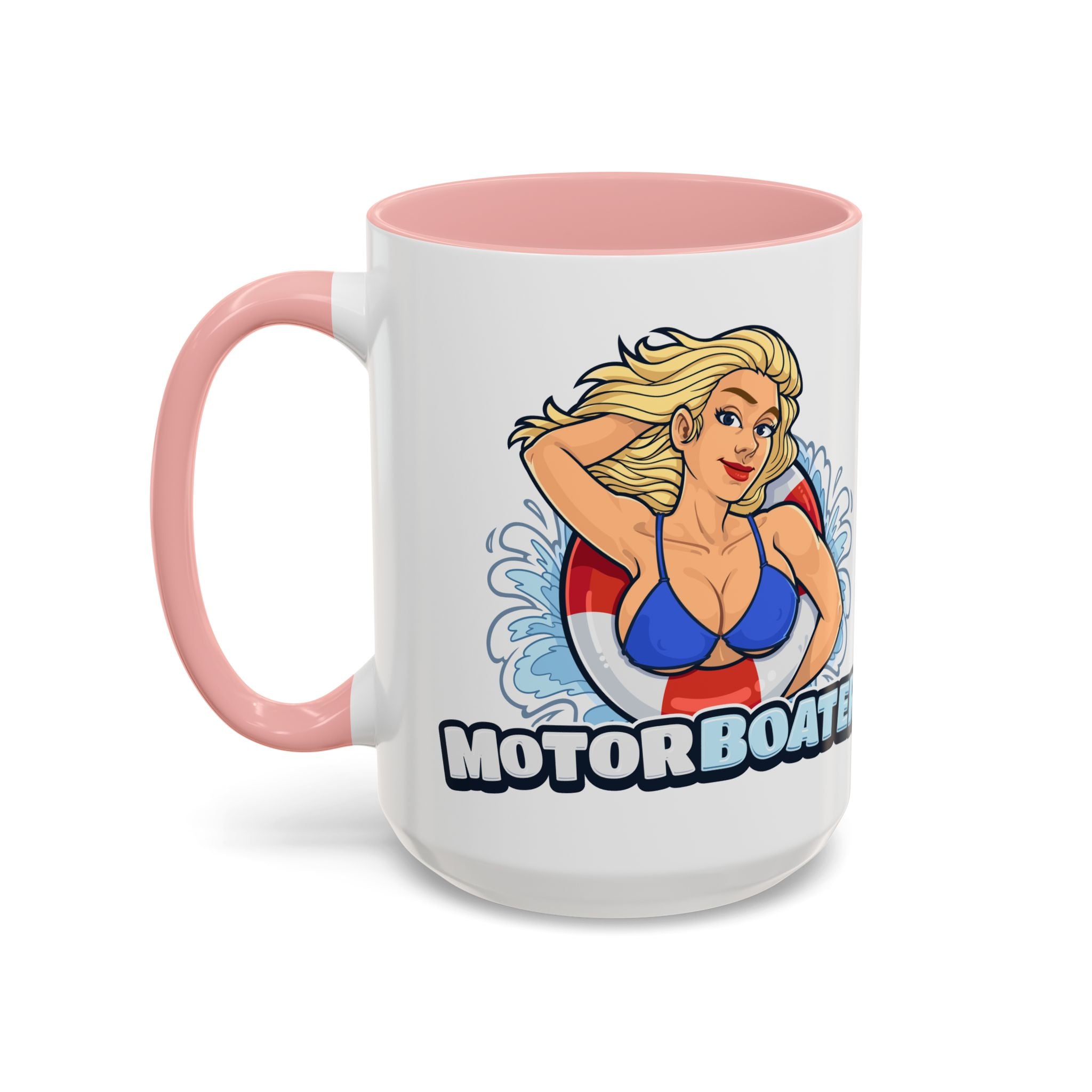 MotorBoater Coffee Mug — Pinup Bikini Nautical Accent Mug