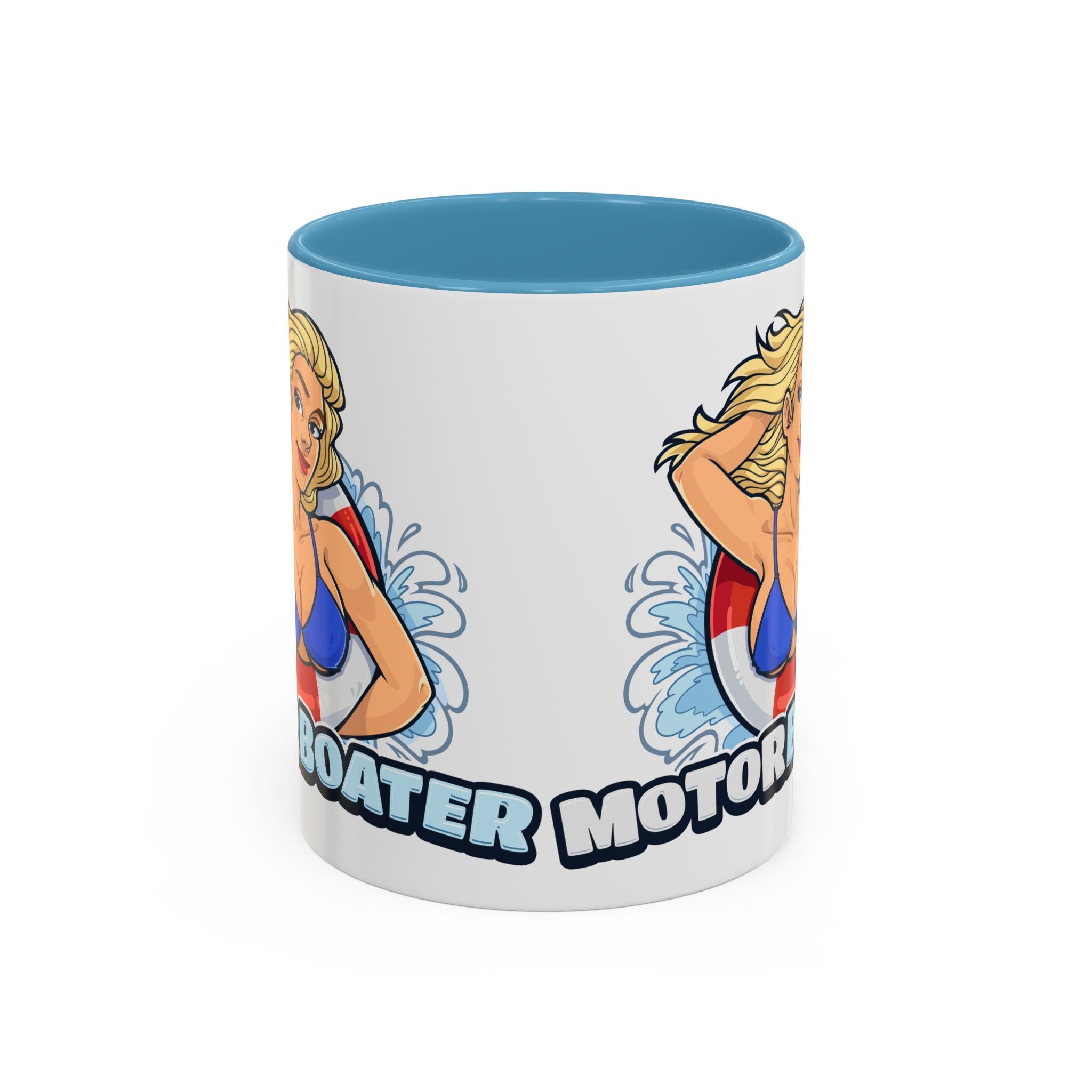 MotorBoater Coffee Mug — Pinup Bikini Nautical Accent Mug