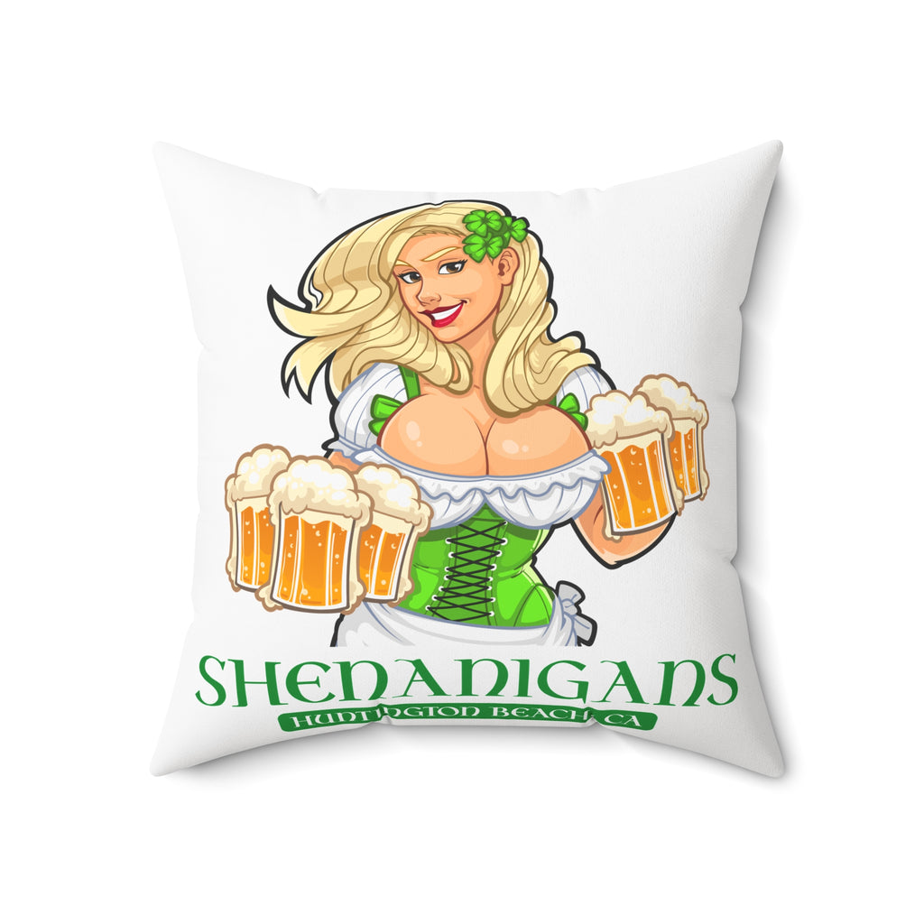 Pinup Chauffeur Pillow — Shenanigans Logo Decorative Throw Pillow