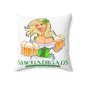 Pinup Chauffeur Pillow — Shenanigans Logo Decorative Throw Pillow