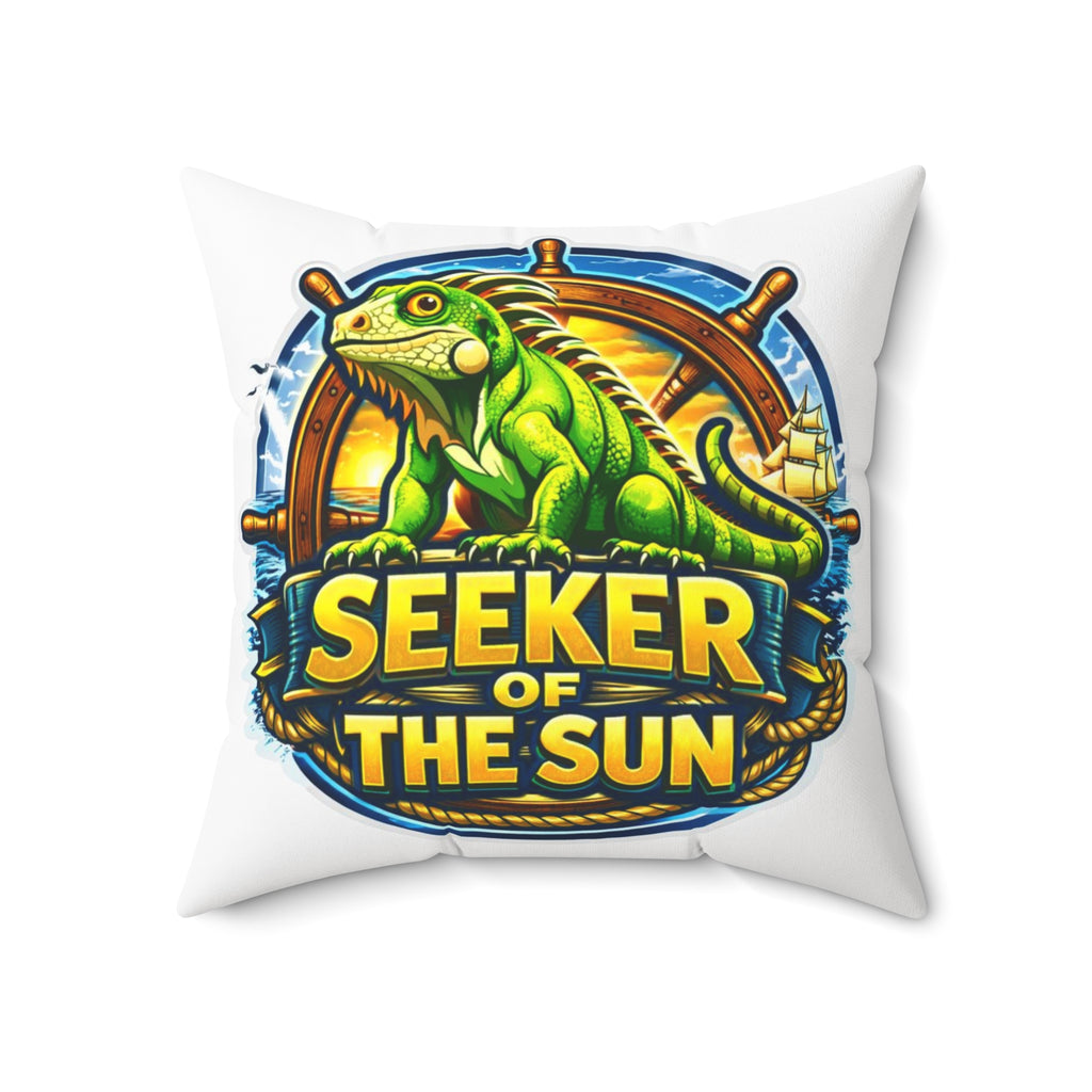 Pinup Chauffeur Pillow — Seeker of the Sun Logo Decorative Throw Pillow