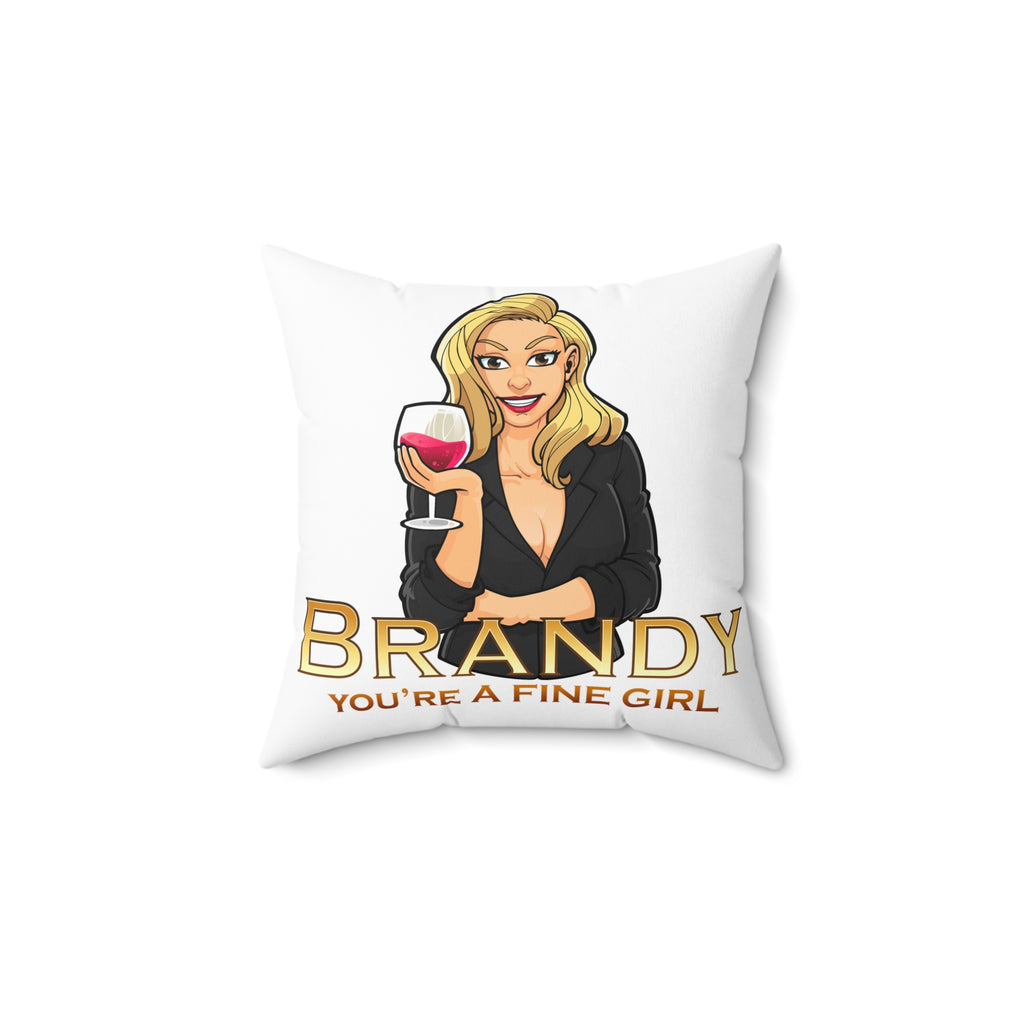 Pinup Chauffeur Pillow — Brandy, Your a Fine Girl Logo Decorative Throw Pillow