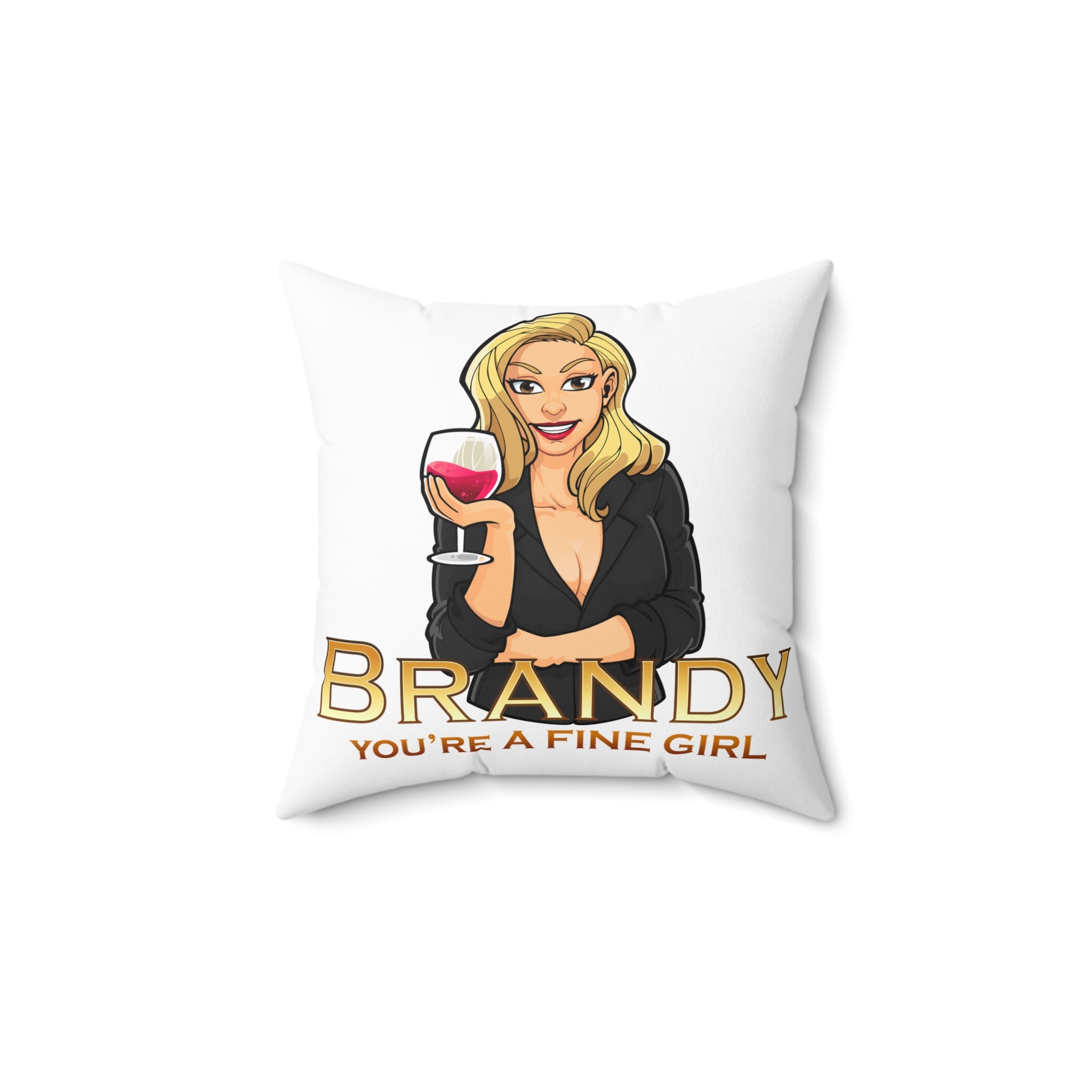 Pinup Chauffeur Pillow — Brandy, Your a Fine Girl Logo Decorative Throw Pillow