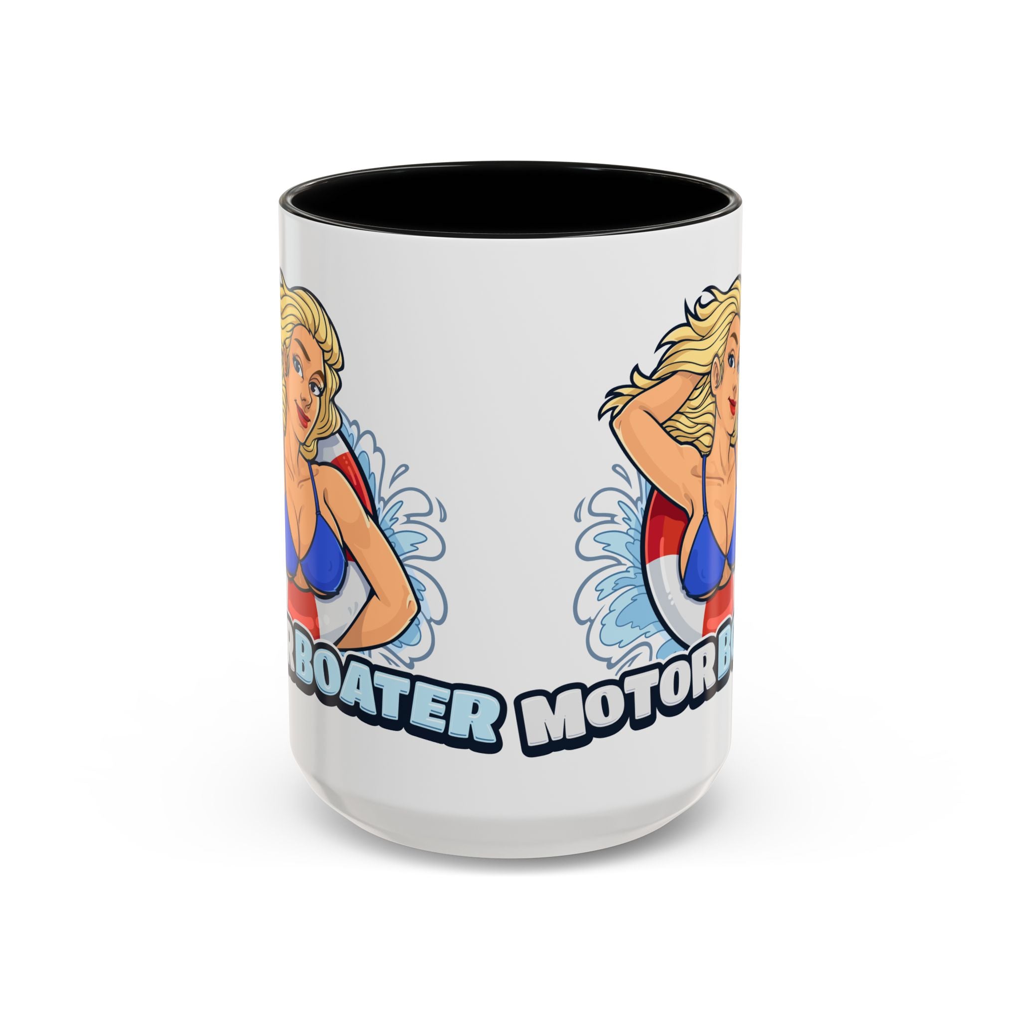 MotorBoater Coffee Mug — Pinup Bikini Nautical Accent Mug