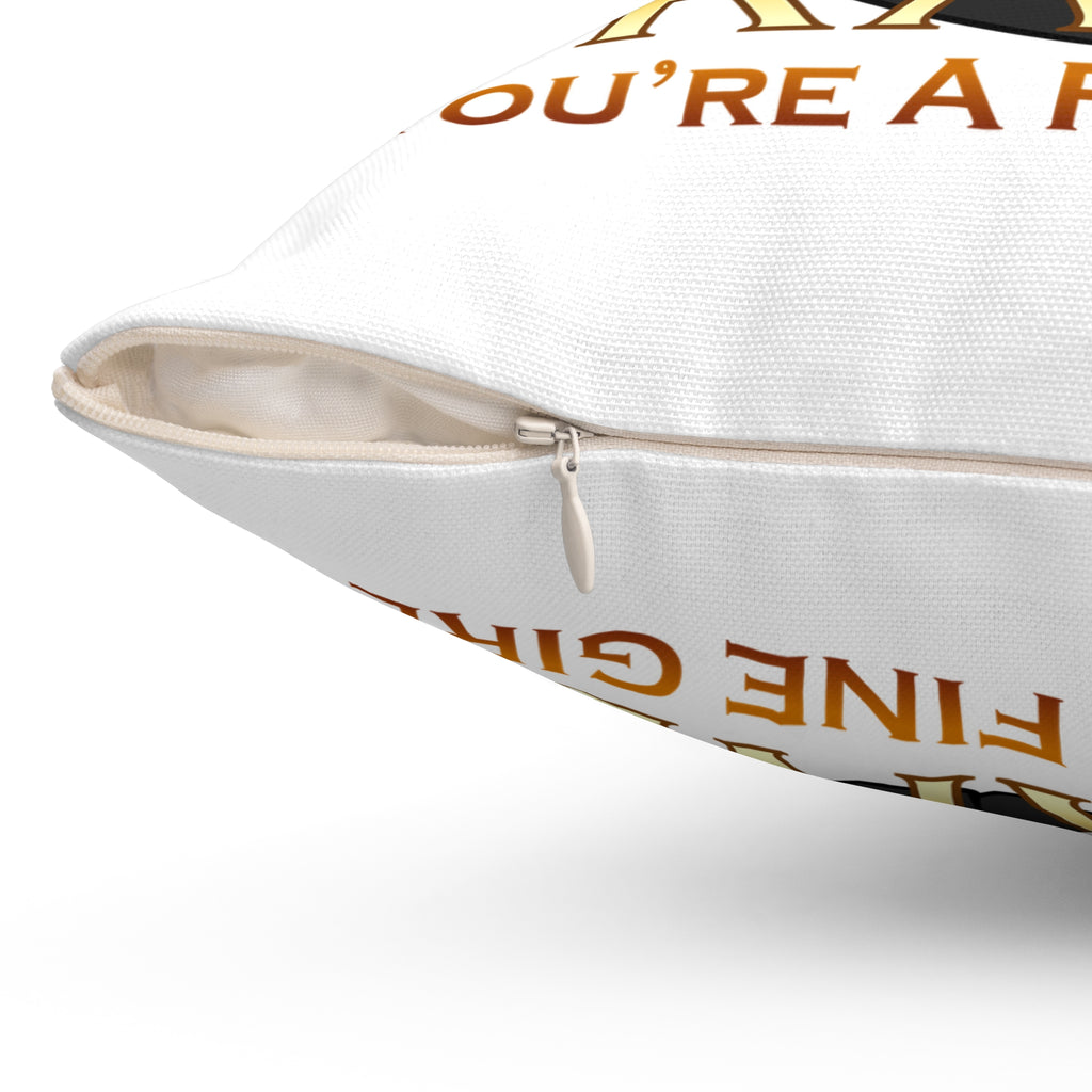 Pinup Chauffeur Pillow — Brandy, Your a Fine Girl Logo Decorative Throw Pillow