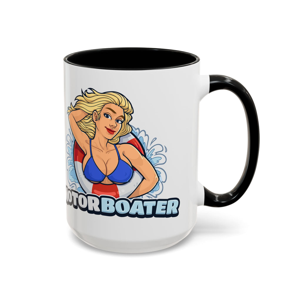 MotorBoater Coffee Mug — Pinup Bikini Nautical Accent Mug