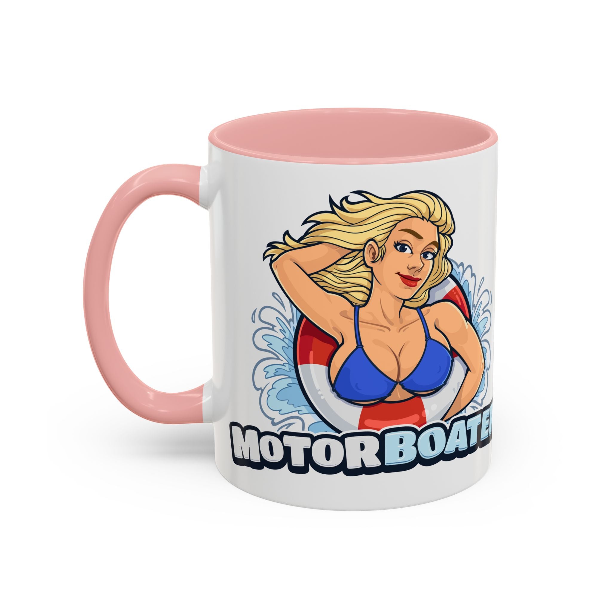 MotorBoater Coffee Mug — Pinup Bikini Nautical Accent Mug