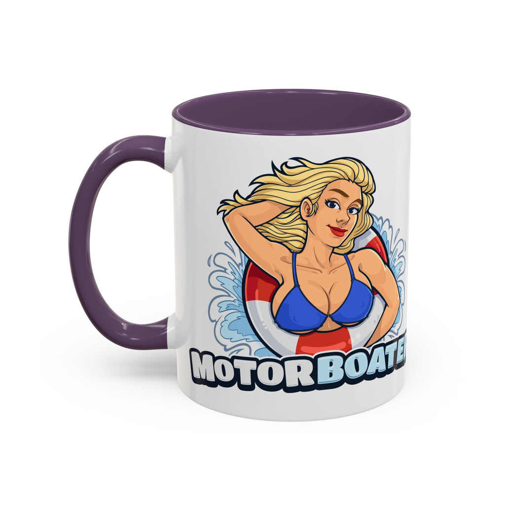 MotorBoater Coffee Mug — Pinup Bikini Nautical Accent Mug
