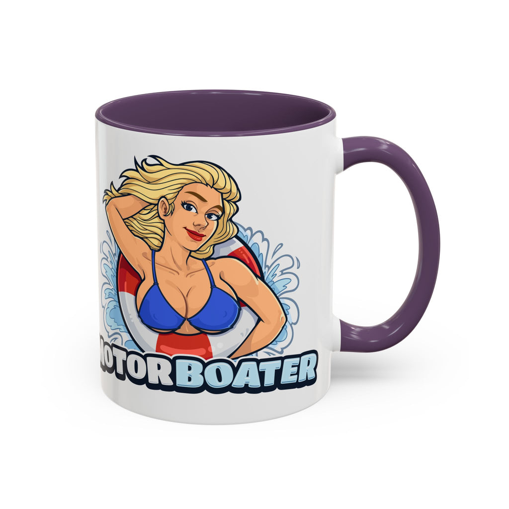 MotorBoater Coffee Mug — Pinup Bikini Nautical Accent Mug