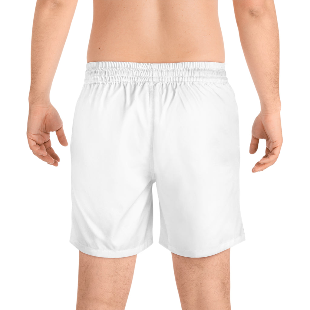 Motorboater Pin-Up Swim Shorts — Men's Mid-Length Beach Trunks