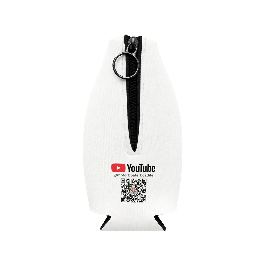 Motorboater Zip-Up Bottle Cooler Sleeve — Neoprene bottle Cooler with Logo