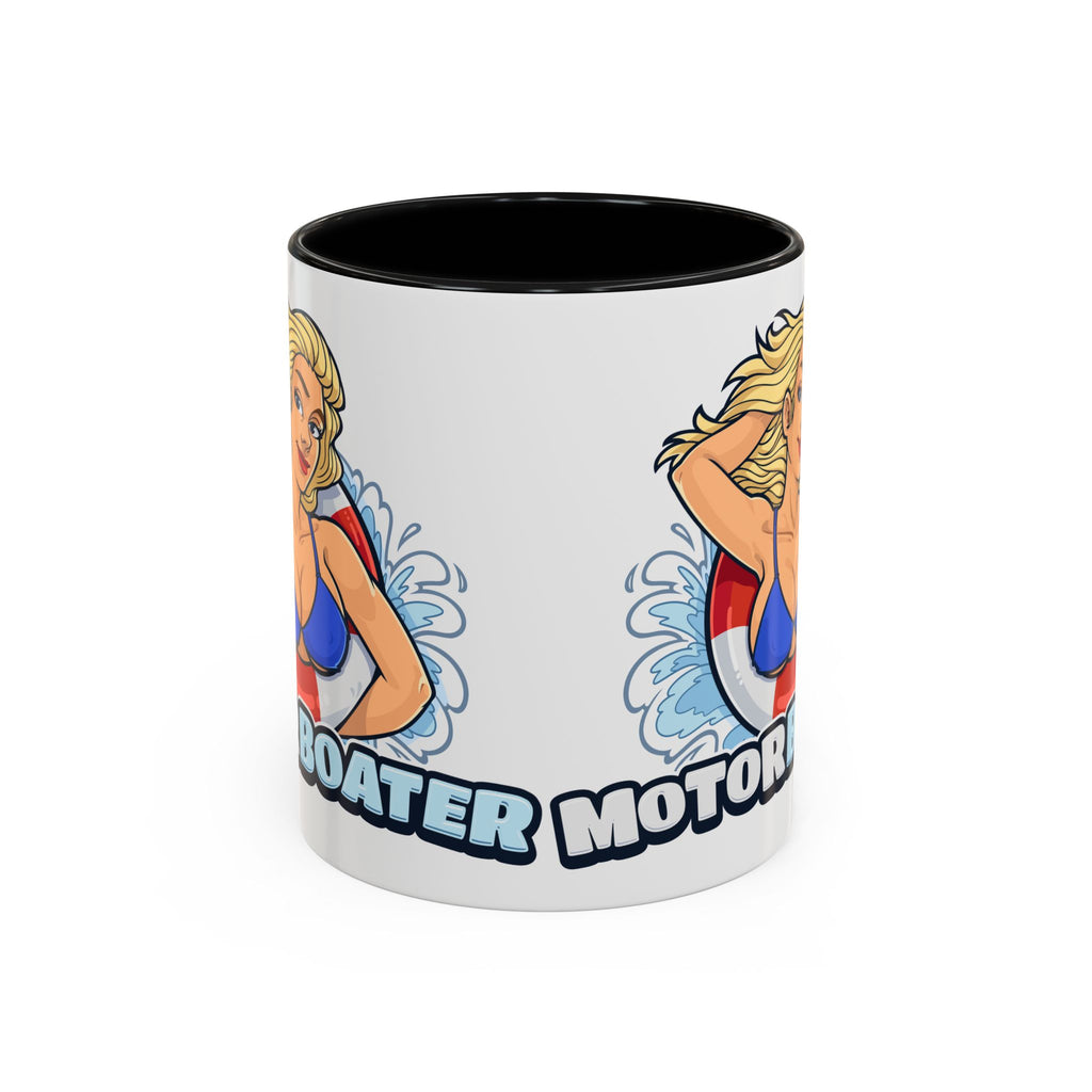 MotorBoater Coffee Mug — Pinup Bikini Nautical Accent Mug