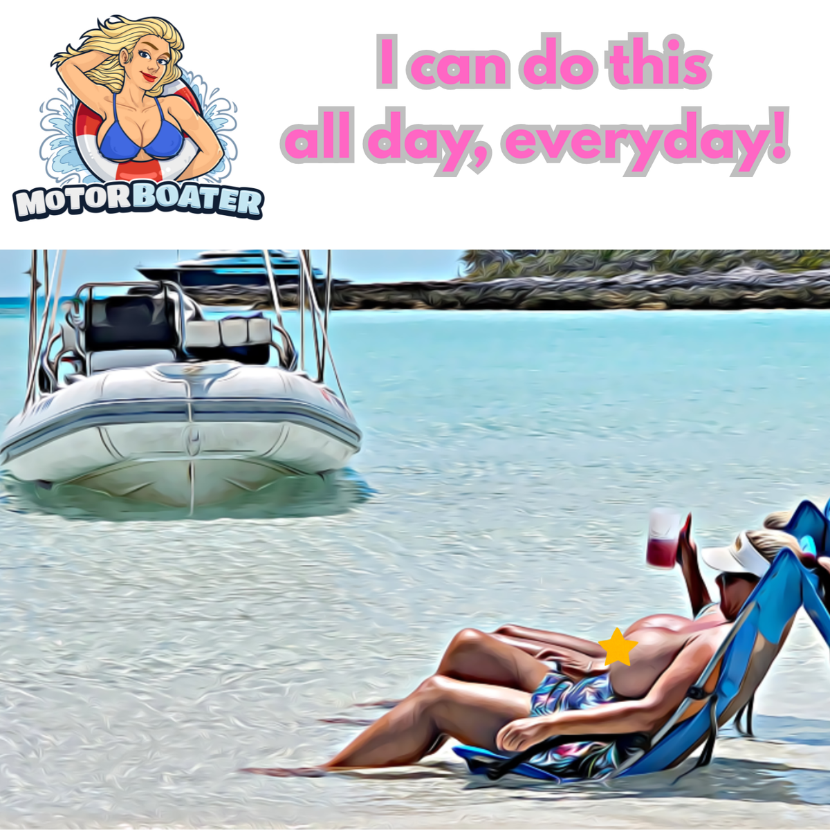 Sitting on the Sandbar in the Bahamas!